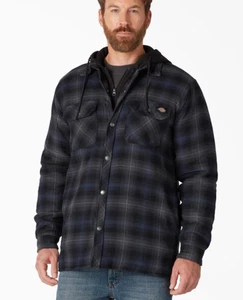 Chaqueta Camisa Dickies Para Hombre De Gran Tamaño Relajada Polar Franela Con Capucha Talla Pequeña - Imagen 1 de 9