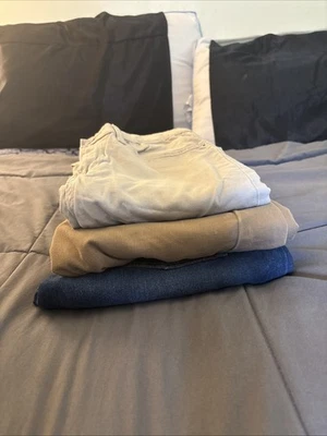 3 Pairs Of Kids Pants Sizes 14 And 16 Jeans And Casual Khakis Resale And Wear - Image 1 of 4