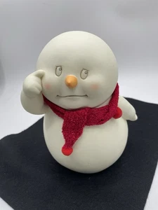 Dept 56 Snowpinion Figurine Red Scarf Snowman Whimsy 7” - Picture 1 of 5
