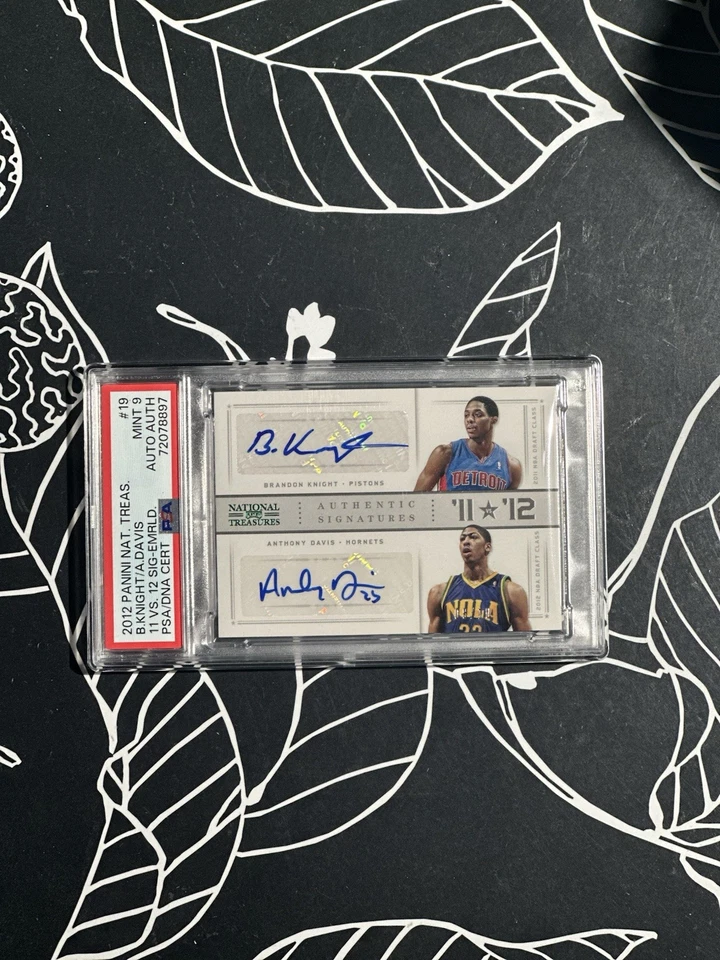 2012-13 Panini National Treasures Anthony Davis Brandon Knight Dual RC Auto /10 - Image 1 of 2