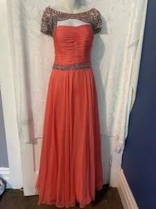 Sherri Hill Coral Prom Dress Homecoming Gown Formal Dress 18W - Picture 1 of 6
