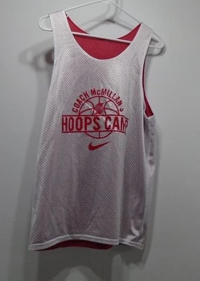 Camiseta basquete reversível média Nate McMillan autografada aros acampamento Nike  - Imagem 1 de 4