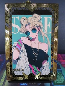 Usagi Tsukino Scout - Tarjeta de metal Sailor Moon A6 tablero de arte de anime coleccionable - Imagen 1 de 3