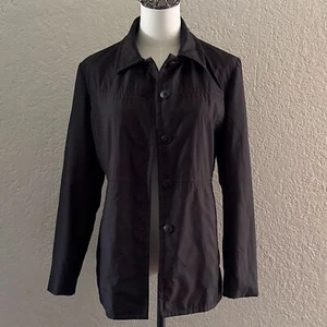 Chaqueta GAP para mujer negra ligera con bolsillos abotonados talla S elegante - Imagen 1 de 10