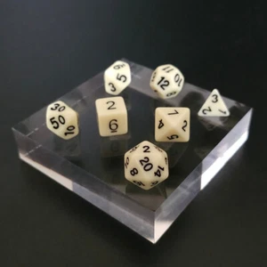 Juego completo de dados - Dientes de dragón perla - D4 a D20 - Dungeons & Dragons D&D - Imagen 1 de 1