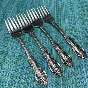 4 Vintage SSS by Oneida RENOIR PEMBROOKE Edelstahl Besteck - SALATGABELN - Bild 1 von 7