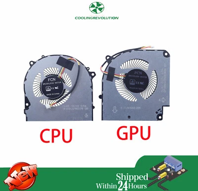 NEW CPU Fan & GPU Fan for Hasee G7-CT5NA G7-CT7NA Z8-CT7NA Z8-CT7NT Z8-CR7N1 - Image 1 of 2