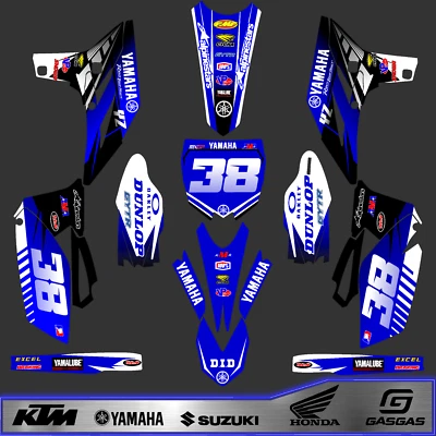 Yamaha YZF250-450 2006 2007 2008 2009 yzf450 yz250f yz450f kit gráficos pegatinas Foto 1 de 4