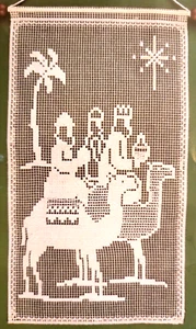 3 Lace Net Darning kits, Angel, Magi, Heart, 1 started, 1 unstarted, 1 finished - Picture 1 of 13