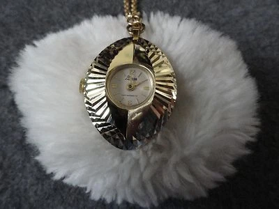 Swiss Made Lady Nelson Anti Magnetic Wind Up Necklace Pendant Watch - Image 1 of 4