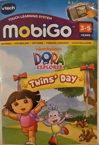 VTech Mobigo 2 Touch Learning System Video Game Dora The Explorer Twins Day -New - Picture 1 of 2