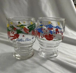 Libbey Peter Pan and Ring Around The Roses Juice Glasses - Picture 1 of 3