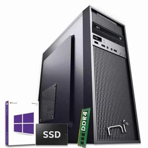 Pc FIsso Intel quad core 8gb ram DDR4 ssd 480 gb Windows 10 con licenza WiFi - Foto 1 di 5