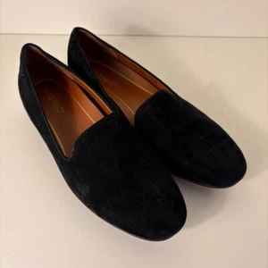 Vionic Willa Suede Slip On Black Loafers US Women Size 9 Classic Office Preppy - Picture 1 of 8