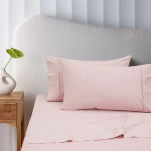 400TC Blush Bamboo Cotton Mega / Super Sheet Set 50cm Wall by Accessorize - Picture 1 of 5