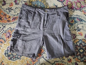 Paradise Collection Mens Sz 42 Gray Linen Cotton Blend Cargo Pocket Shorts - Picture 1 of 5