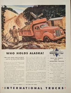 1943 International Truck Alaska The Last Frontier, Opening Roads, Logging Print - Picture 1 of 1
