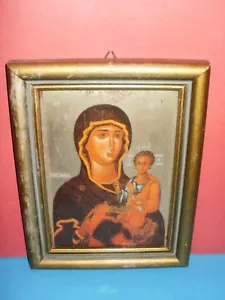 Edizione limitata da collezione copia fatta a mano dell'icona greca su piastrelle di porcellana - rara - Foto 1 di 18