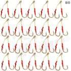 40pcs Fish WOW!® 8/0 Gold 4X Assist Hooks for Vertical speed Knife Butterfly Jig