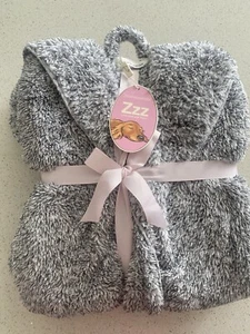 Peter Alexander Ladies Teddy Dressing Gown M/L Charcoal - Picture 1 of 4