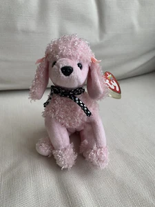 TY Sammlerstück BRIGITTE der rosa Pudel Hund Beanie Baby im Ruhestand - Bild 1 von 7
