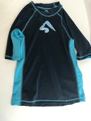 Kanu Boy’s Swim Shirt Blue Short Sleeve Large 12  - Image 1 of 4