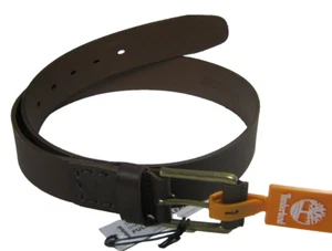 Timberland Men's Casual 1.5 In Wide Pull Up Genuine Leather Jean Belt Sz 32 Brn - Picture 1 of 6