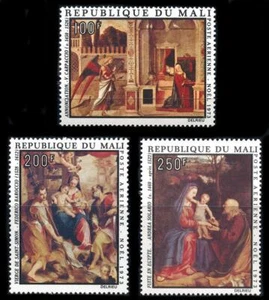 Mali: 1973 Weihnachtsgemälde Luftpost (C205-C207) postfrisch - Bild 1 von 1