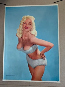 JAYNE MANSFIELD VINTAGE / ORIGINAL 1957 12 x 16 PIN-UP CHEESECAKE LITHO - Picture 1 of 4