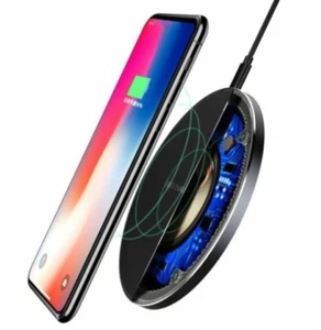 Wireless Charger Fast Charging Pad with Cable for Samsung Google iPhone UK - Picture 1 of 11