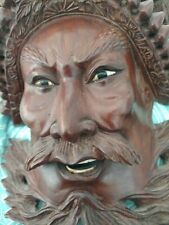 Chinese Daoist Wood Sculpture Hand Carved Dry Red Wood OLD inlay eyes intricate
