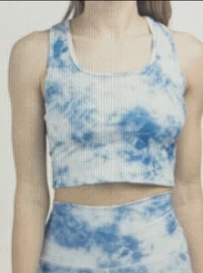New Evolution and Creation | Size Small | Tie Dye Cloud Compression Crop Top NWT - Picture 1 of 7