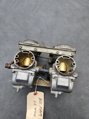 1980 81 YAMAHA XS400 Twin Carburetors Carbs 3F9-14900-00-00 OEM LM61     - Image 1 of 4