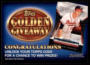 2012 Topps Update #GGC-25 Warren Spahn Golden Giveaway - Picture 1 of 2