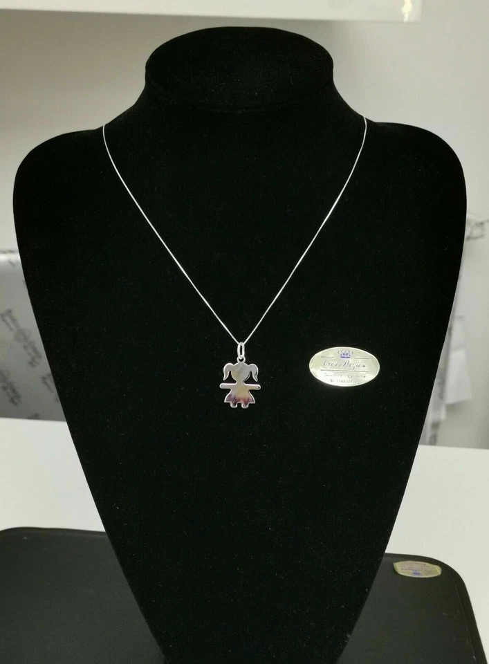 Collana modello Bebè con ciondolo bimba argento 925% anche possibile incisione - Immagine 1 di 1