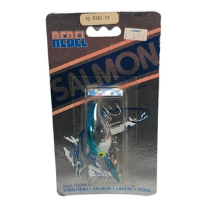  Vintage Rebel Salmon Series Crankbait Angelköder BLAU SILBER VERSIEGELT NEU  - Bild 1 von 4