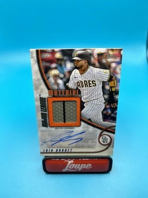 Luis Arraez 2025 Topps Update Major League Material Game-Used Mem Auto 21/25 - Image 1 of 2