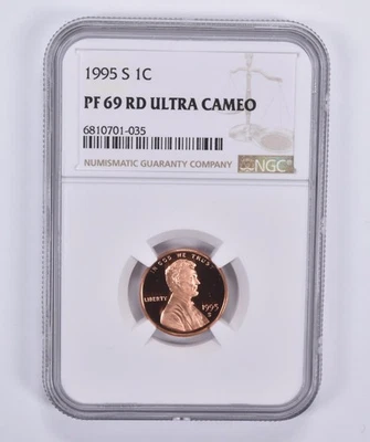 1995-S Lincoln Memorial Cent Proof PR69 RD UCAM NGC Brown Lbl *6490 - Image 1 of 4