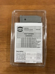 Harting 09451151100 Han 3A Ethernet RJ45 IP67 Connector Plug - NEW - Picture 1 of 3