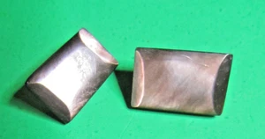(2) VINTAGE 3/8" x 5/8" SMOKY GRAY PEARL SHELL EMBEDDED METAL SHANK BUTTONS-3/1 - Bild 1 von 2