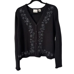 Moda Bug Para Mujer Y2K Cárdigan Suéter Adornado con Cuentas L Preppy Clásico Elegante - Imagen 1 de 16