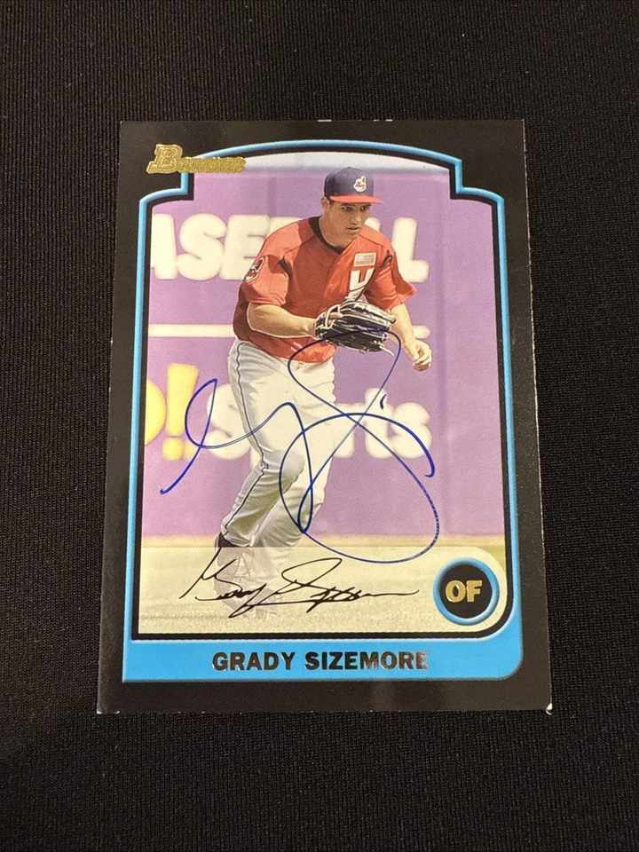 2003 Bowman Draft Grady Sizemore Signed Card BDP157 Indians Autograph Auto - Image 1 of 2