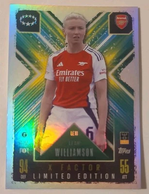 Match Attax X Factor Limited Edition Leah Williamson Arsenal Foil Card LE 18 - Image 1 of 2