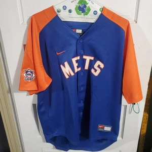 Nike David Wright NY Mets Original Merchandise Trikot orange blau Größe Large sehr guter Zustand  - Bild 1 von 5