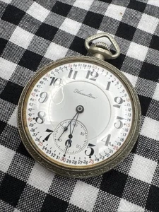 Orologio da tasca Hamilton 996 doppio rullo FUNZIONA #7700 - Foto 1 di 6