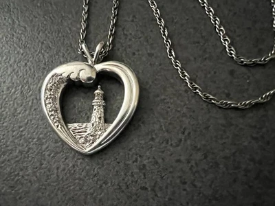 "Colgante de ley Faith Is My Beacon Of Hope Thomas Kinkade/18"" 925 collar 9 g" Foto 1 de 4