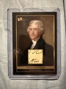 2024 PIECES OF THE PAST HAND WRITTEN RELIC THOMAS JEFFERSON - Bild 1 von 2