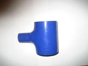 Silicone silicon BOV T Pipe w/ 1" Inlet 3" outlet, Blue - Bild 1 von 1
