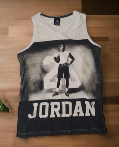 Nike Air Jordan Tank Top White Black Youth XL Basketball 90s Vtg Retro - Picture 1 of 11