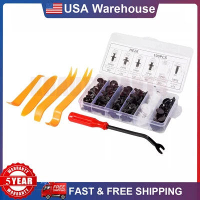 100 Set Bumper Fender Liner Push Type Retainer Clips Fastener for Mazda car - Image 1 of 4